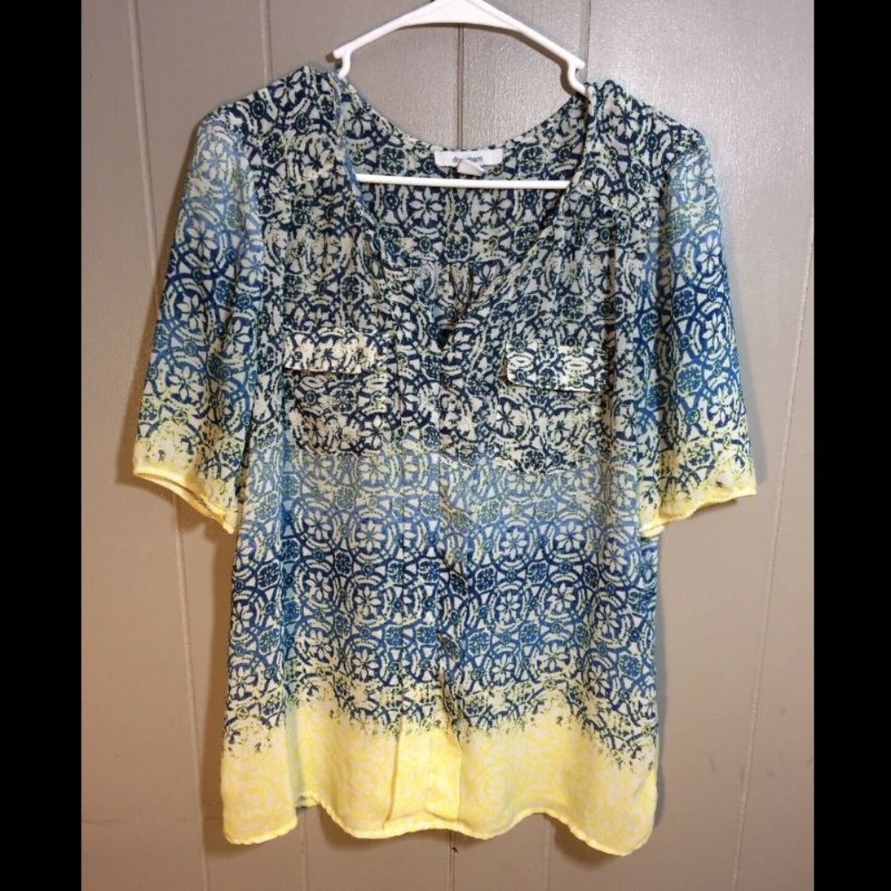 Boho Ethnic Flowy Women's Top L